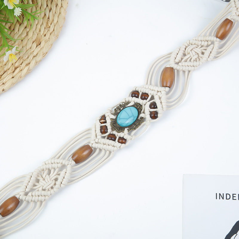 Handcrafted Woven Belt for Dresses - Fashion Accessory