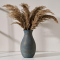 Vaseking 10.8 Inch Ceramic Rustic Antique Vase Minimalist Unique Style Decorative Vase for Home DecorLarge Flower Vase for Living Room Table Wedding Shelf Bronze
