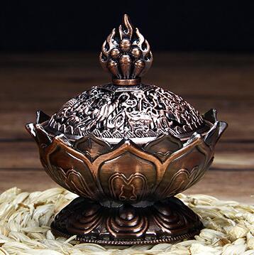 Antique Alloy Copper Tower Incense Burner - Small Size
