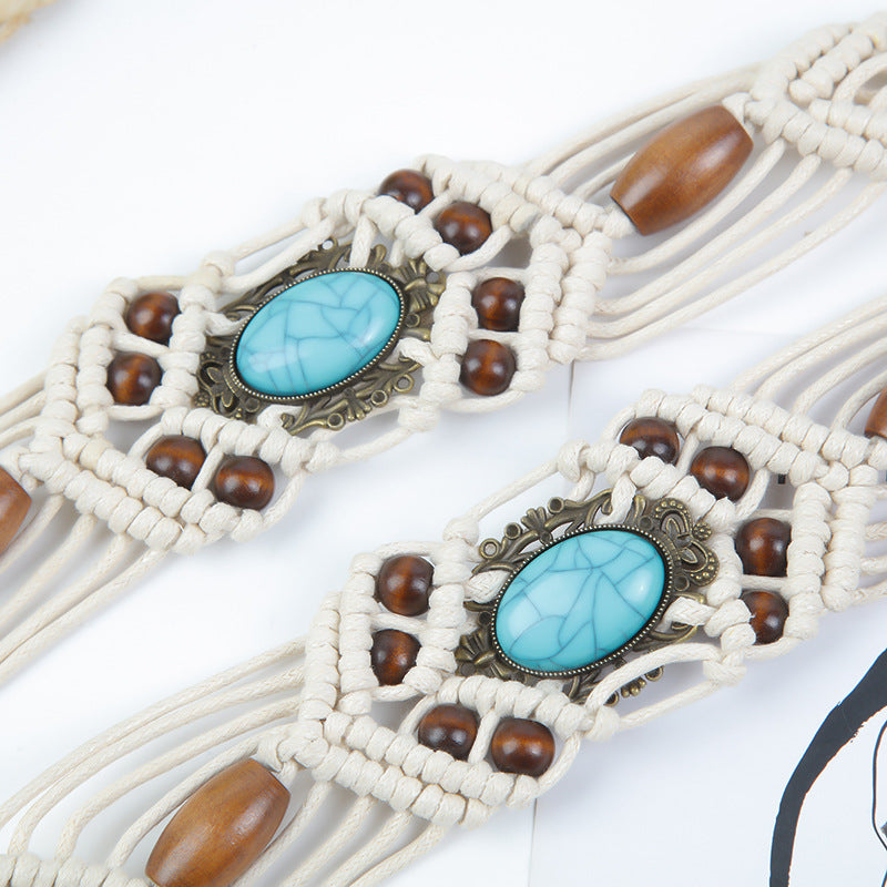 Handcrafted Woven Belt for Dresses - Fashion Accessory