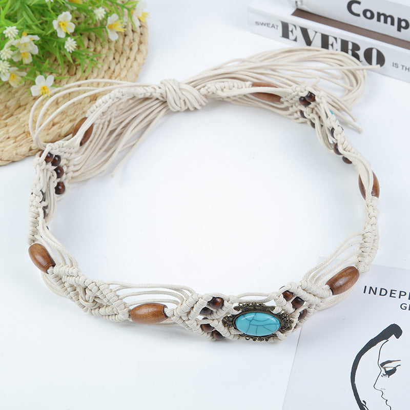 Handcrafted Woven Belt for Dresses - Fashion Accessory
