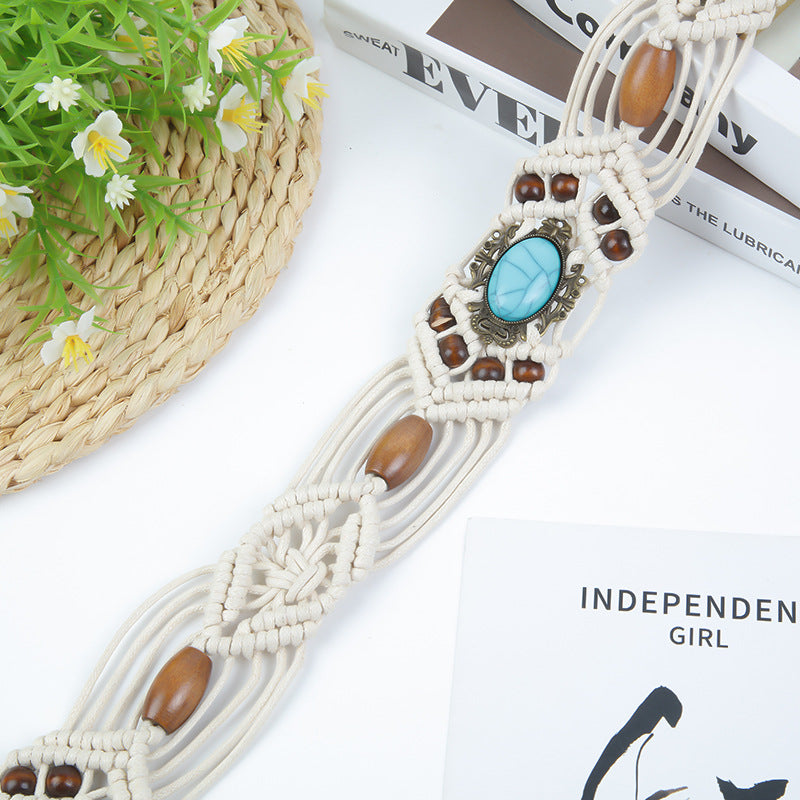Handcrafted Woven Belt for Dresses - Fashion Accessory